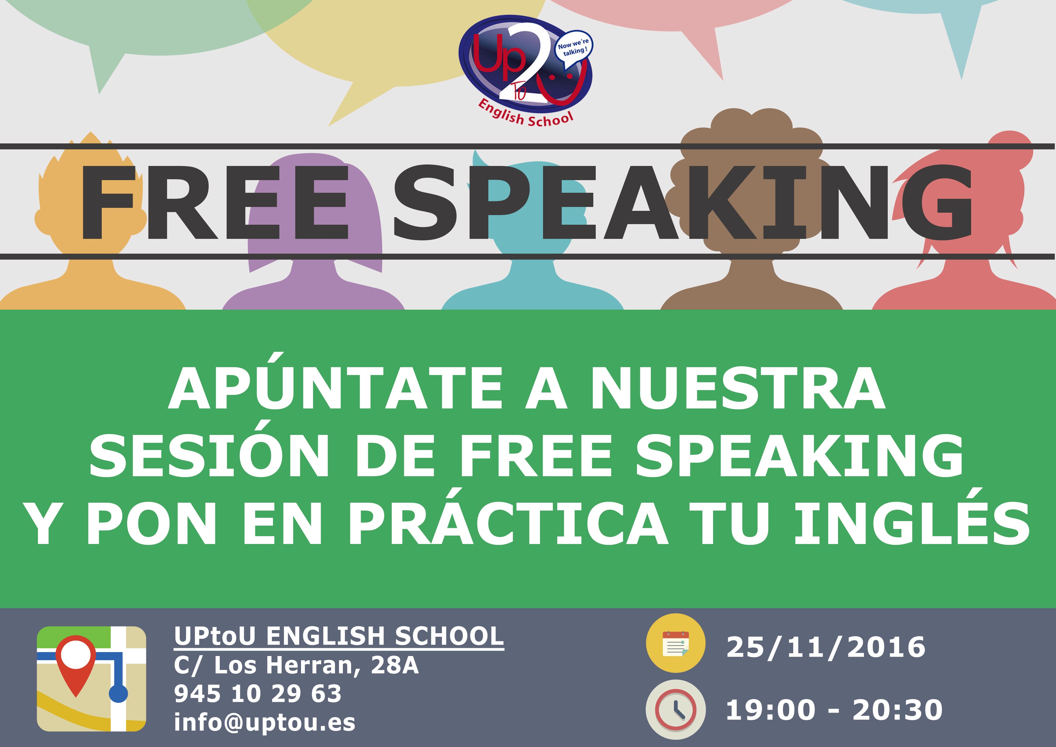 free speaking conversacion en ingles en UPtoU
