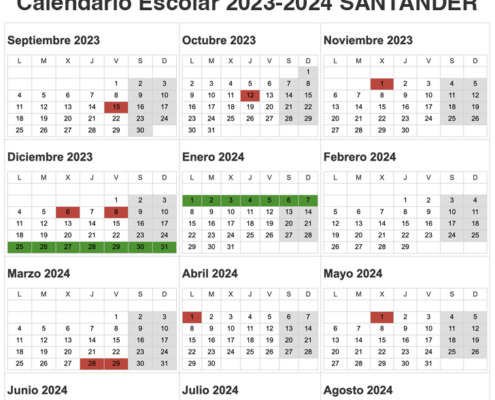 CALENDARIO ESCOLAR UPTOU SANTANDER 23-24